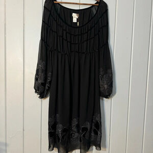 Elegant Black Long Sleeve Dress